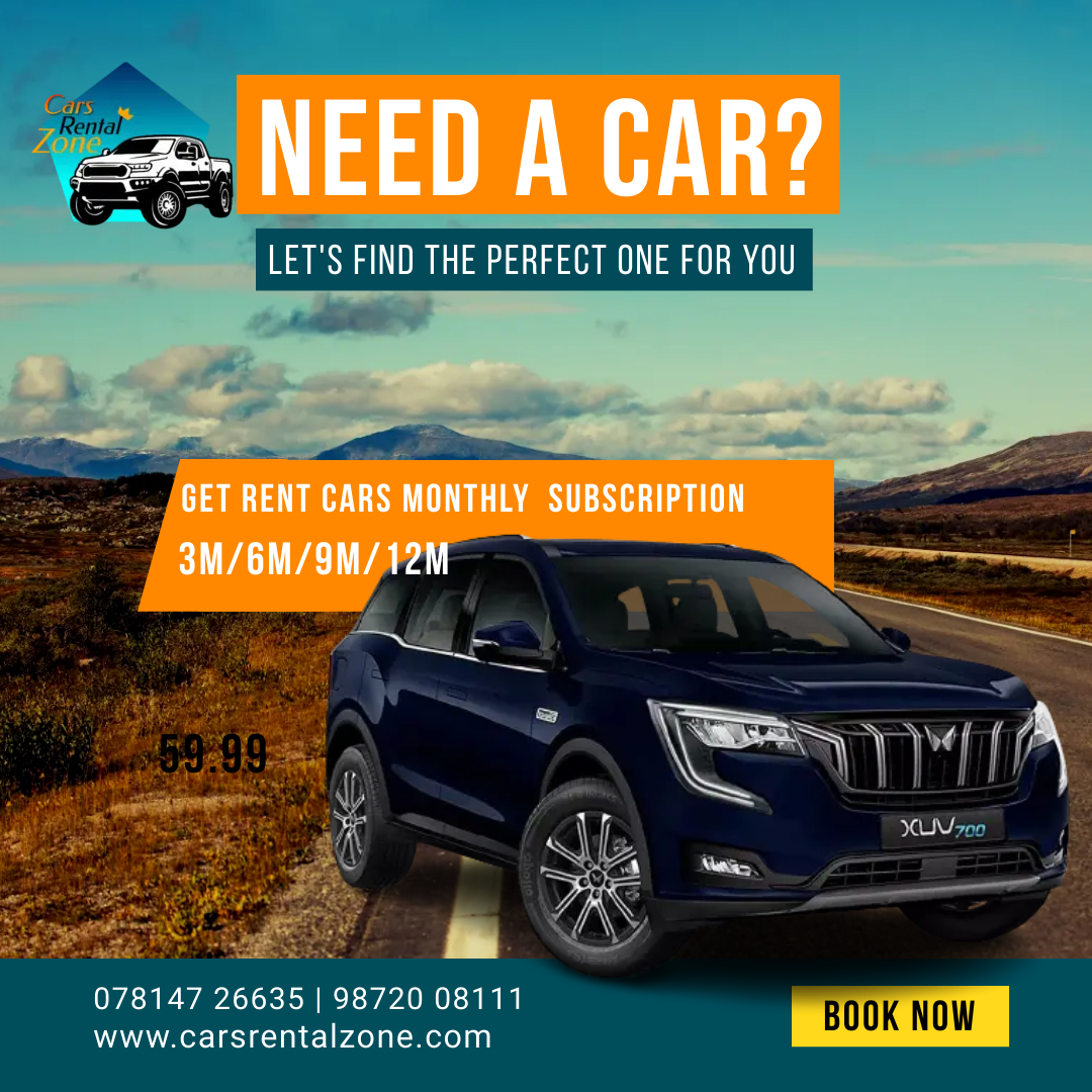 Monthly Car Rentals in Chandigarh